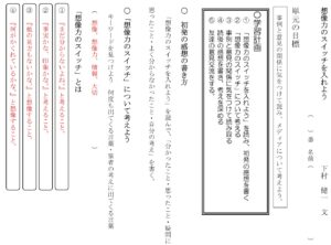 想像力のスイッチを入れよう ワークシート 国語学習プリント 単元計画 教育なんでも館